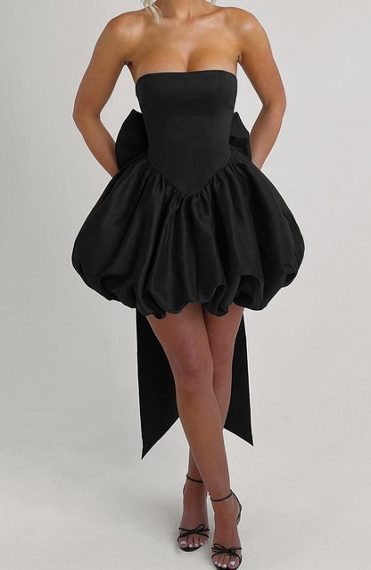Valencia Noir Puff-Ball Bow Mini