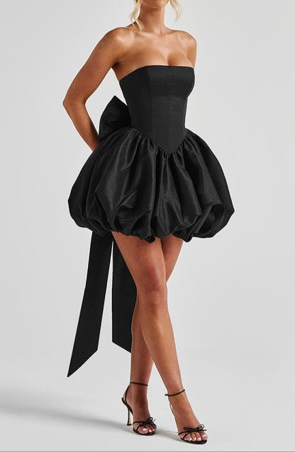 Valencia Noir Puff-Ball Bow Mini