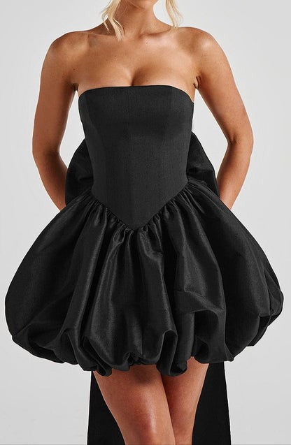 Valencia Noir Puff-Ball Bow Mini