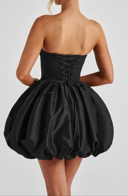 Valencia Noir Puff-Ball Bow Mini