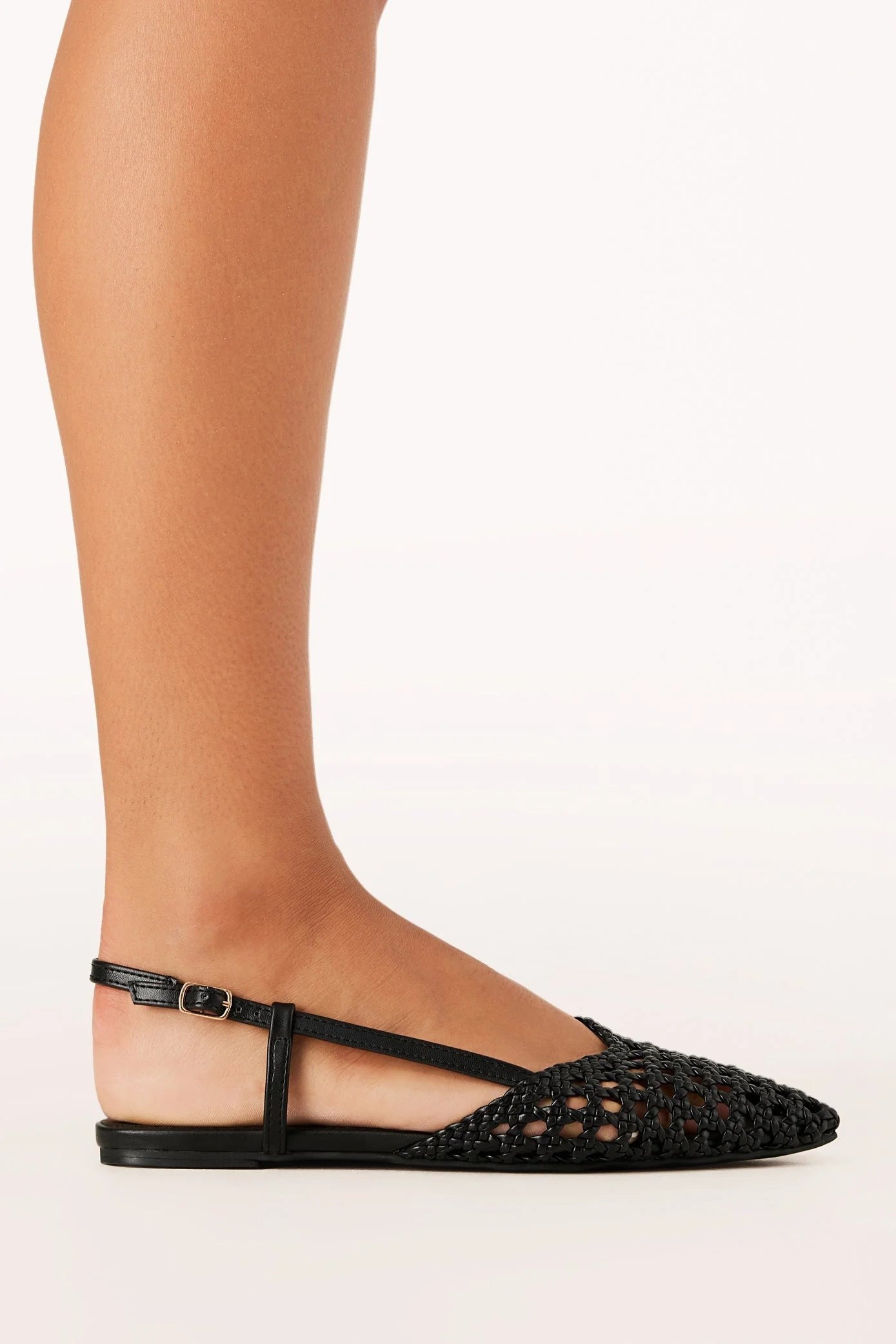 Alexandra Pointed-Toe Woven Flats