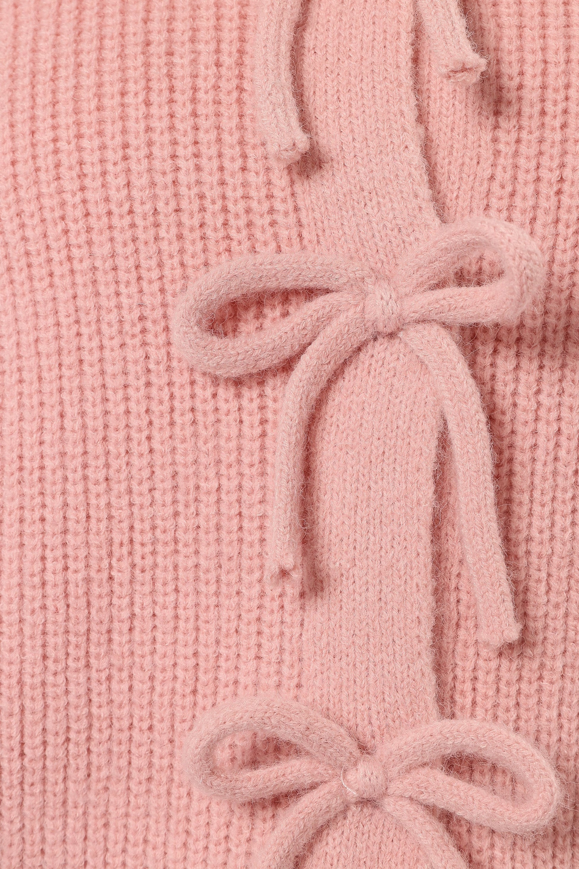 Bow-Detail Button Cardigan