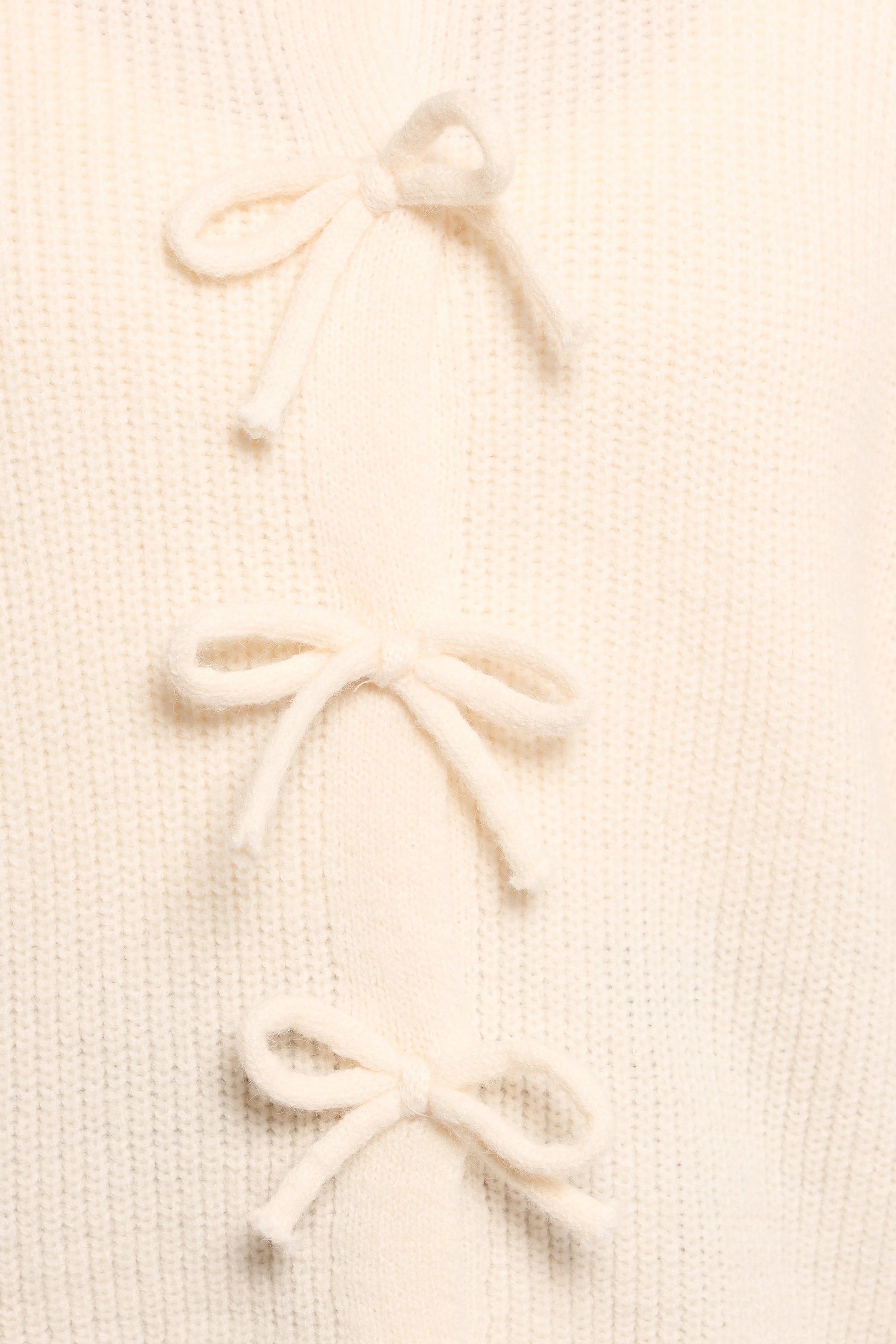 Bow-Detail Button Cardigan