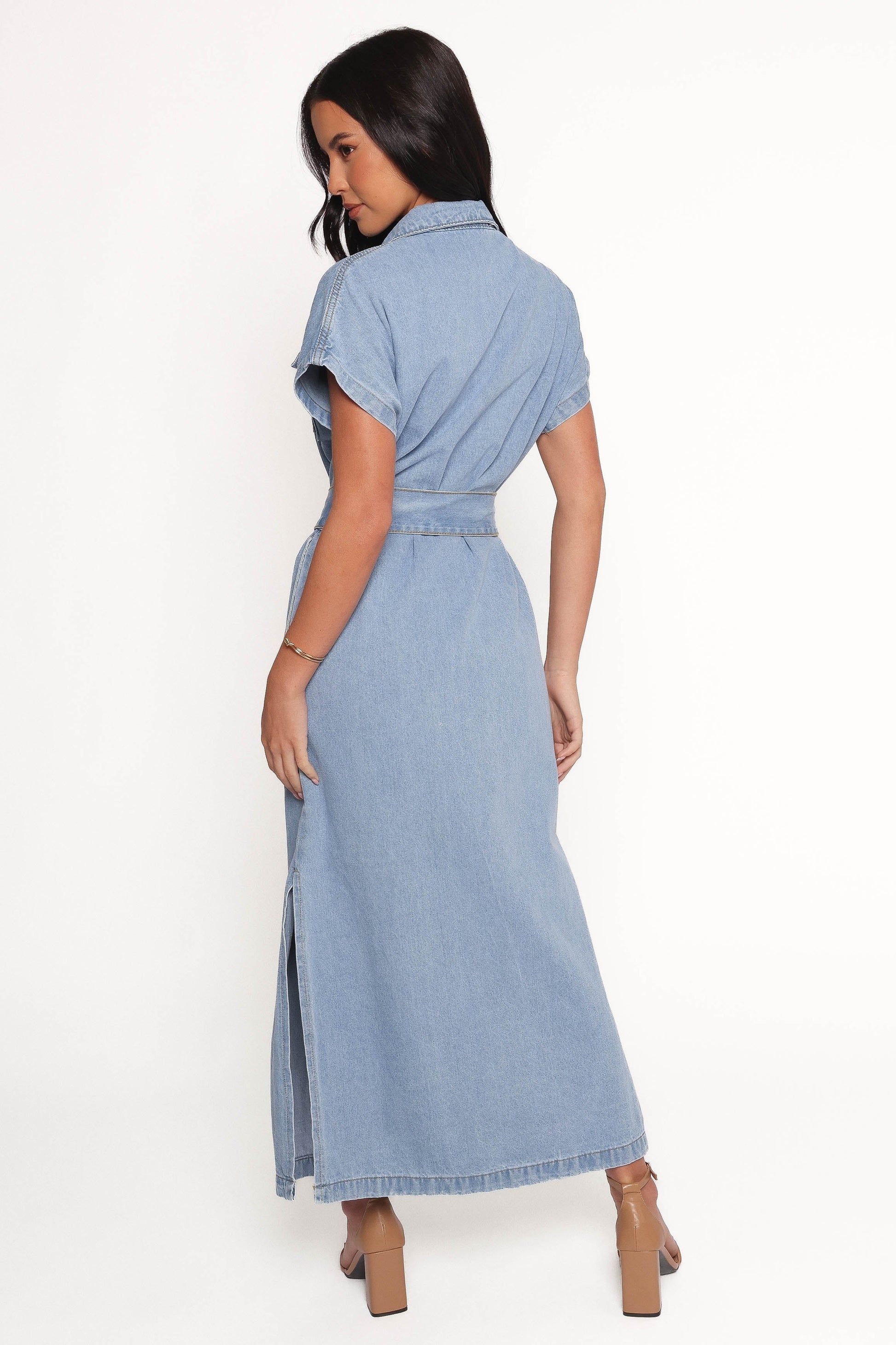 Denim Shirt Maxi Dress