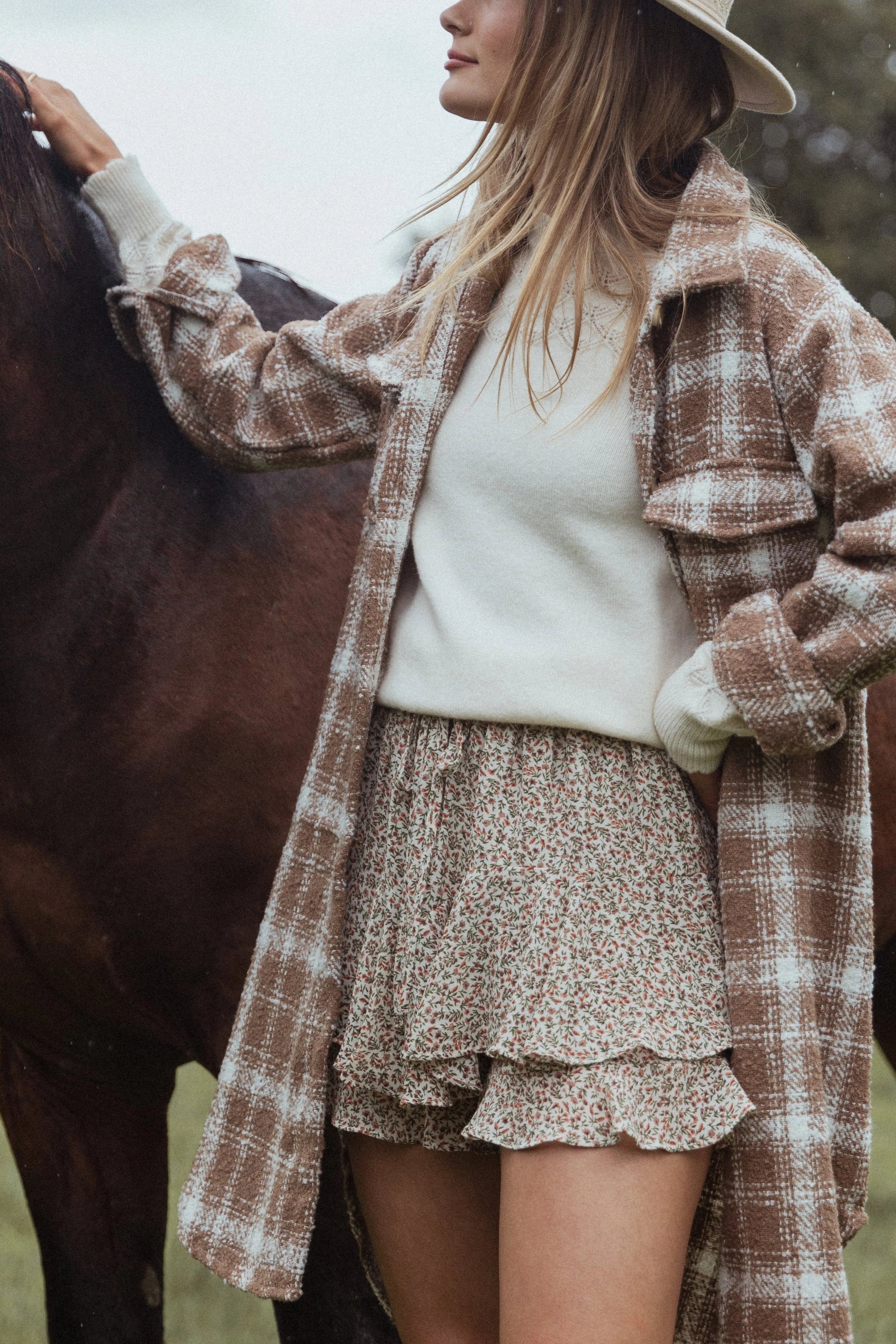 Floral Tiered Ruffle Skort