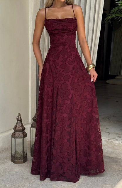 Lucira Cherry Burnout Lace-Up Maxi