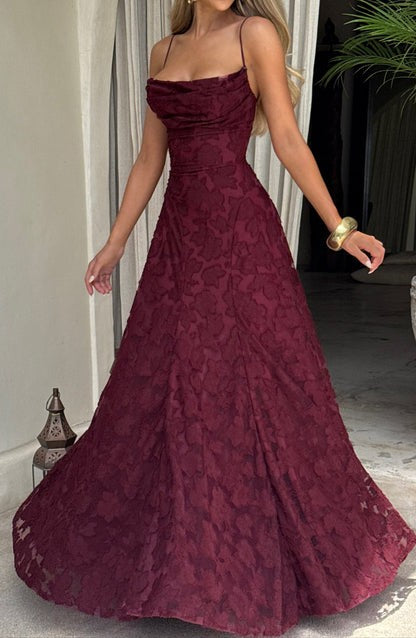 Lucira Cherry Burnout Lace-Up Maxi