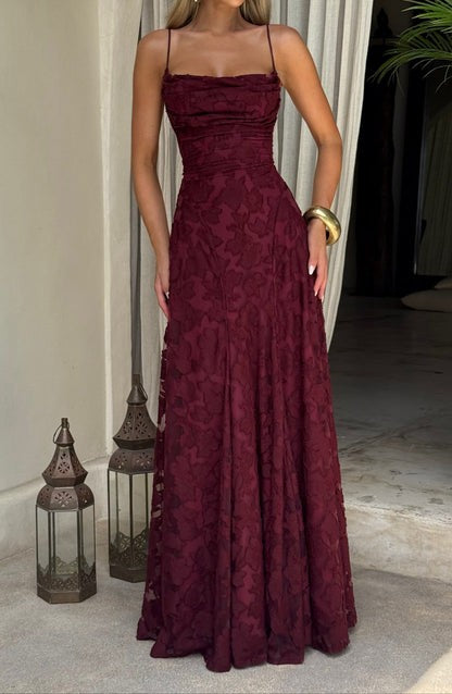 Lucira Cherry Burnout Lace-Up Maxi