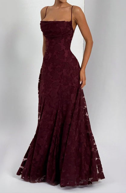 Lucira Cherry Burnout Lace-Up Maxi
