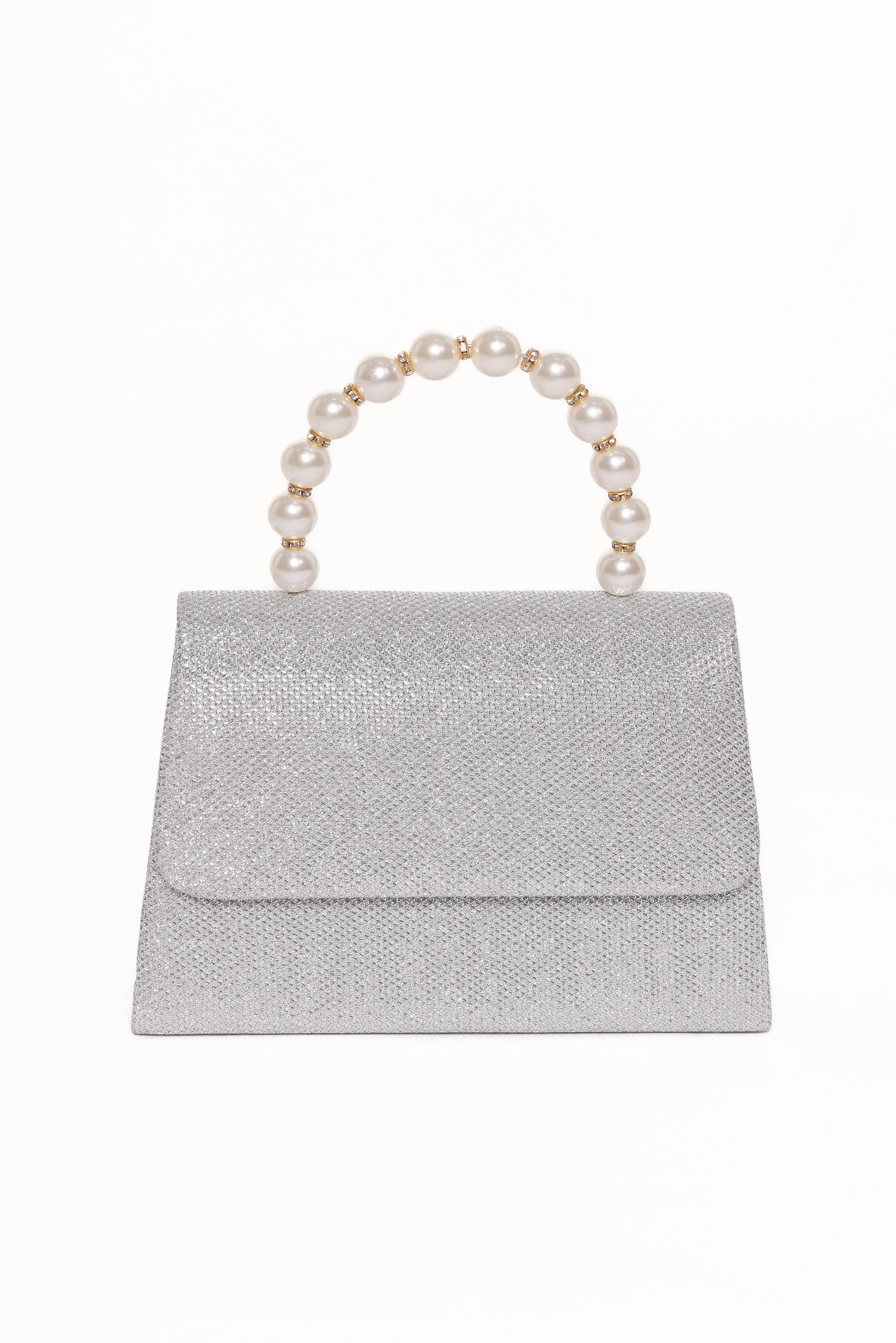 Metallic Fold-Over Clutch