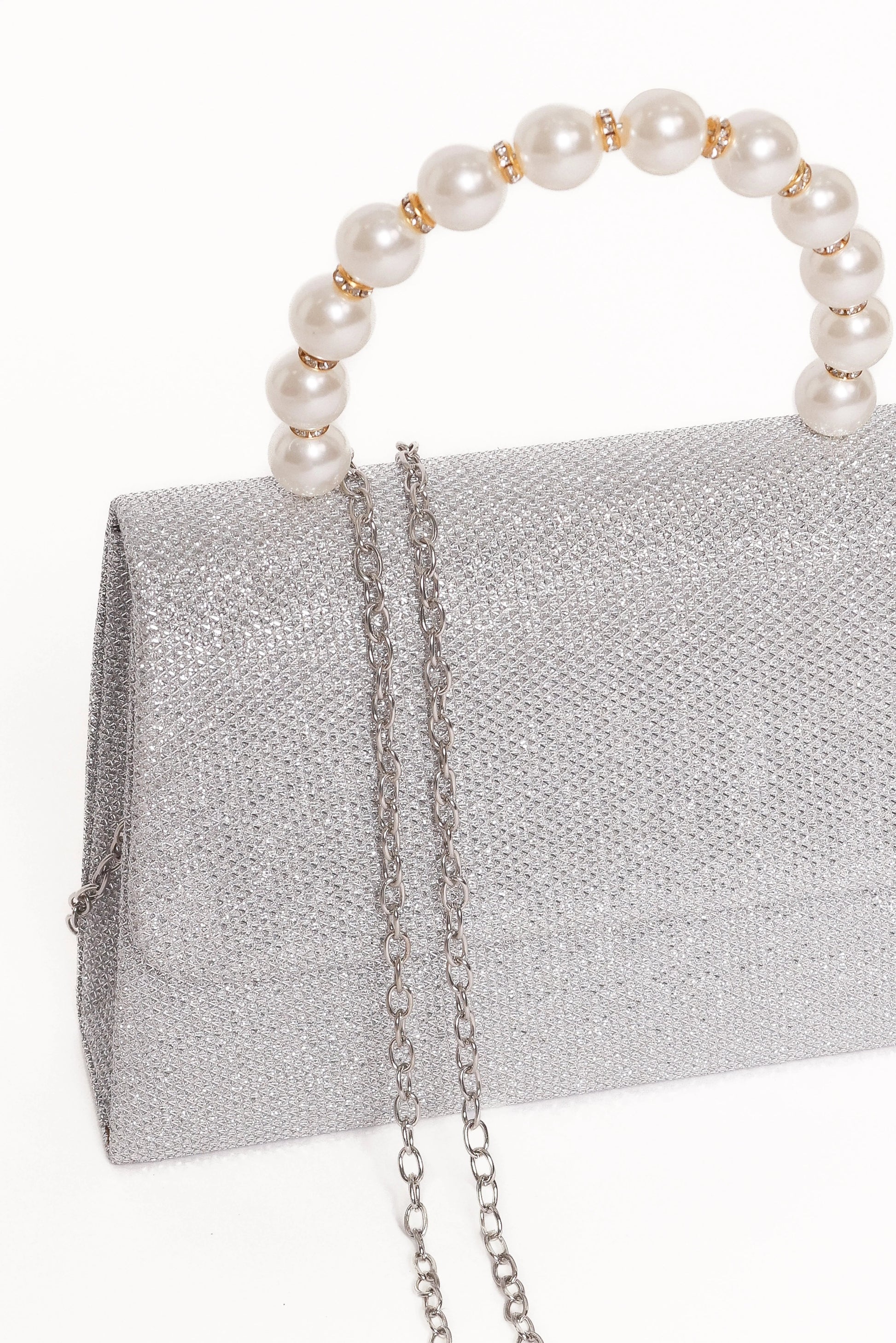 Metallic Fold-Over Clutch