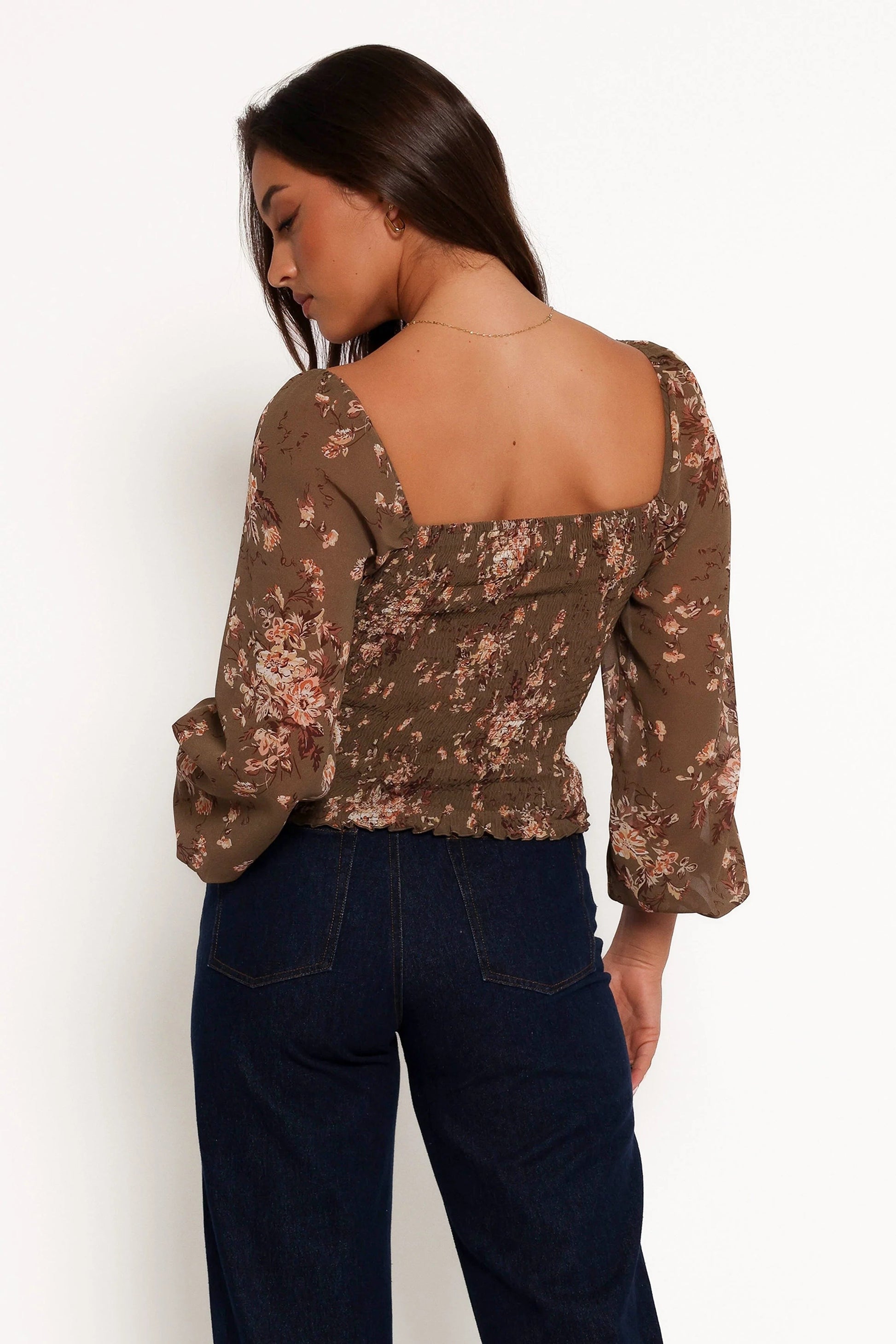 Pleated Peplum Crop Top