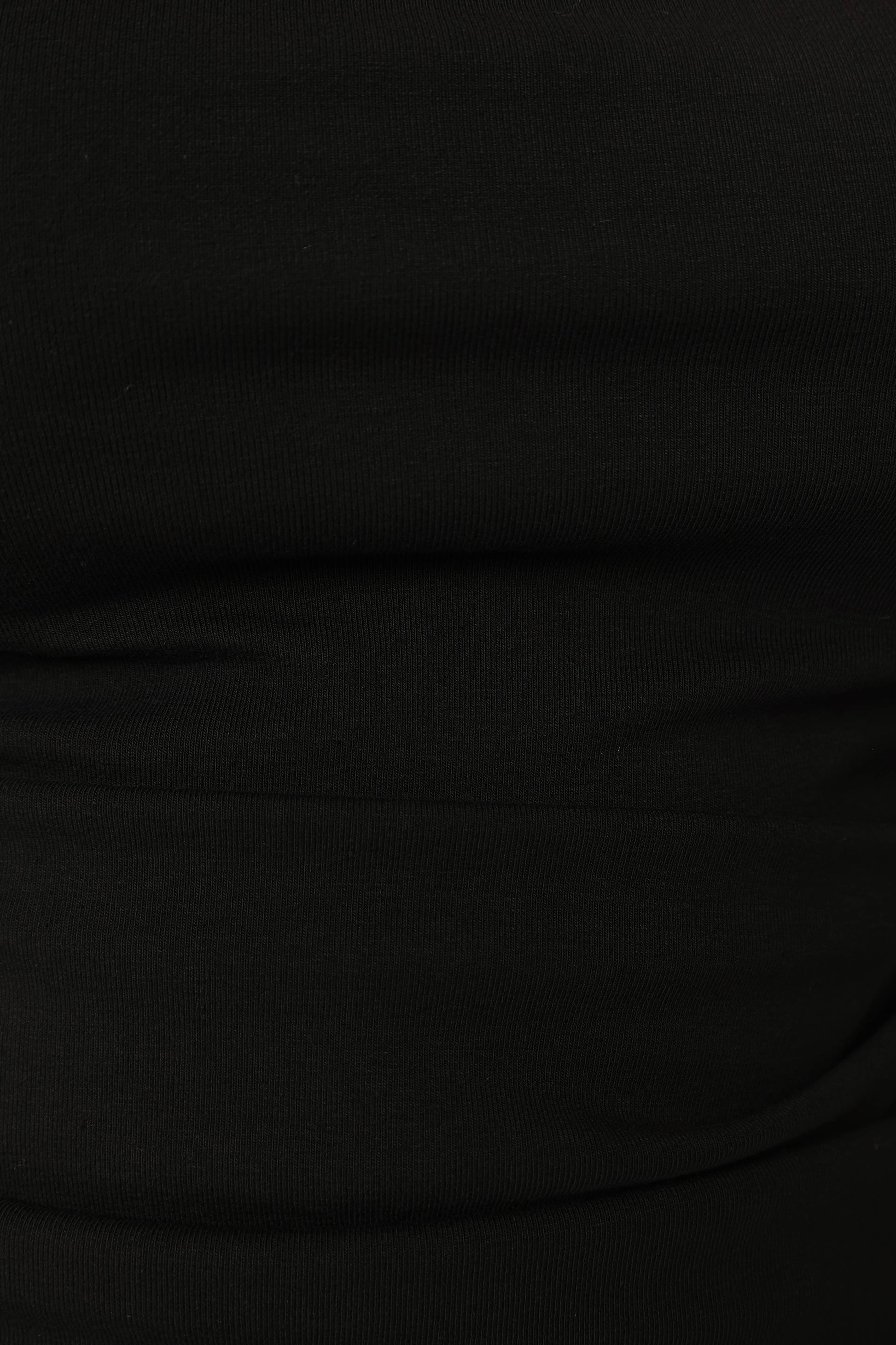 Ruched High-Neck Tank Top