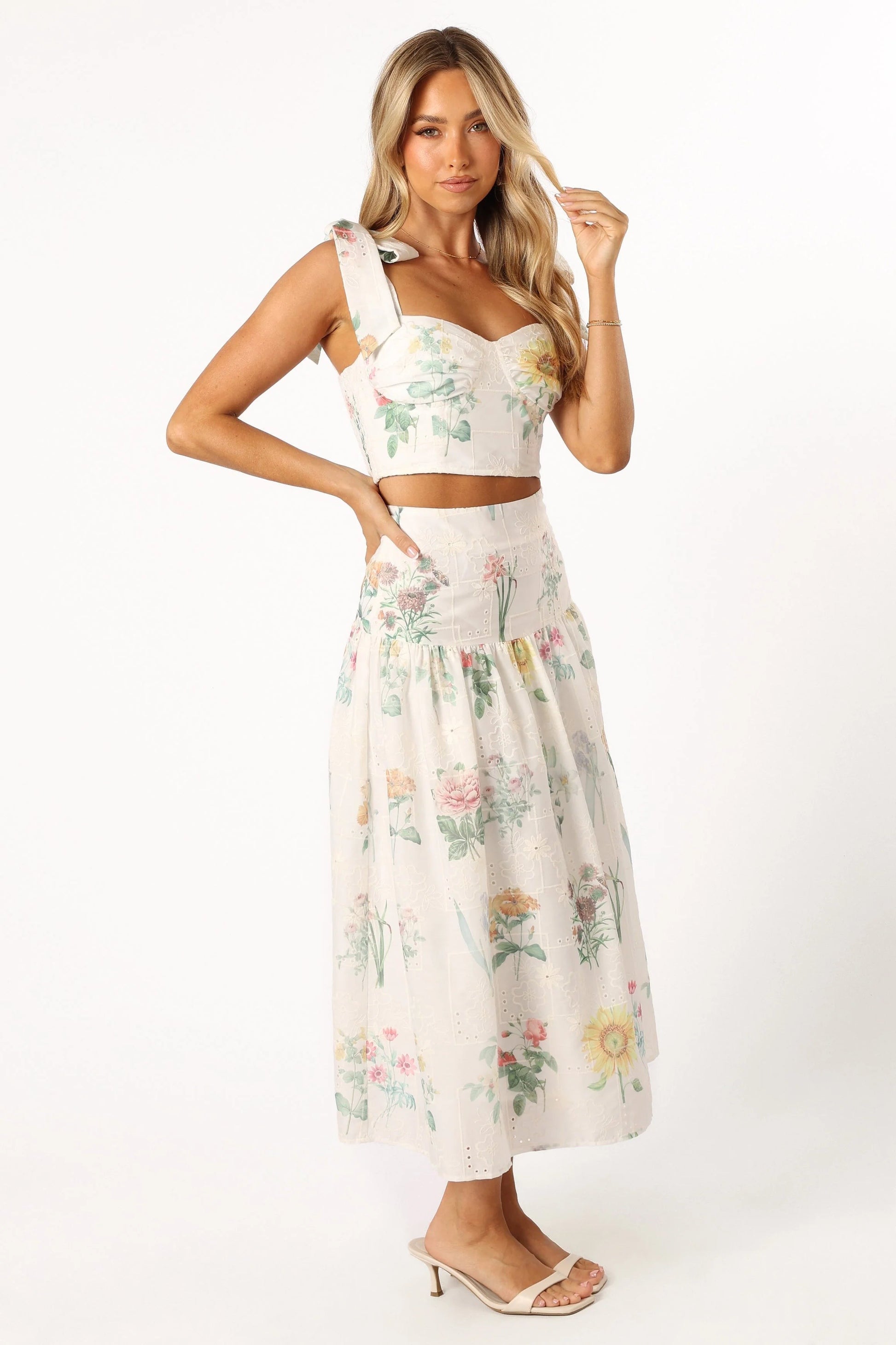Sweetheart Tie-Strap Two-Piece Set