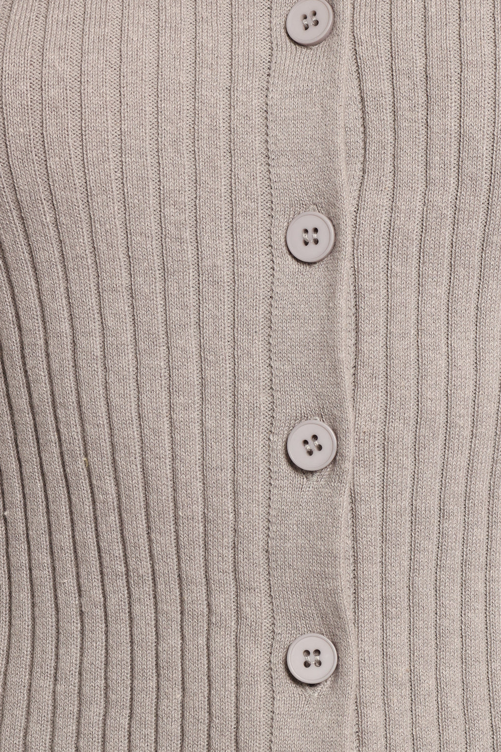 V-Neck Ribbed Button-Front Cardigan Top