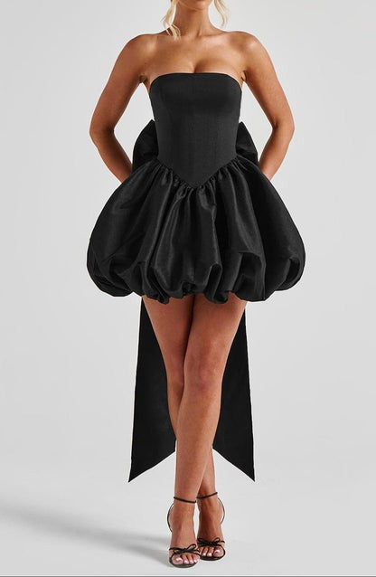 Valencia Noir Puff-Ball Bow Mini