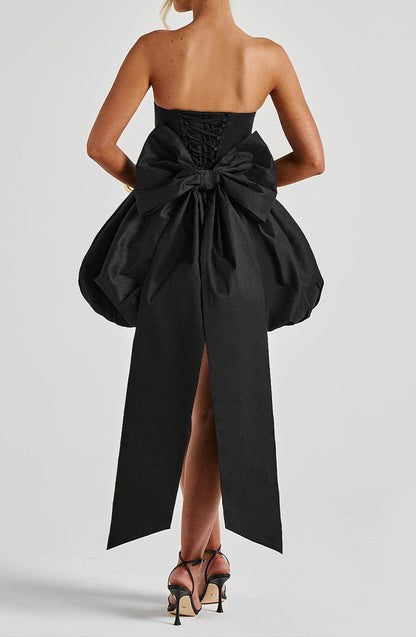Valencia Noir Puff-Ball Bow Mini